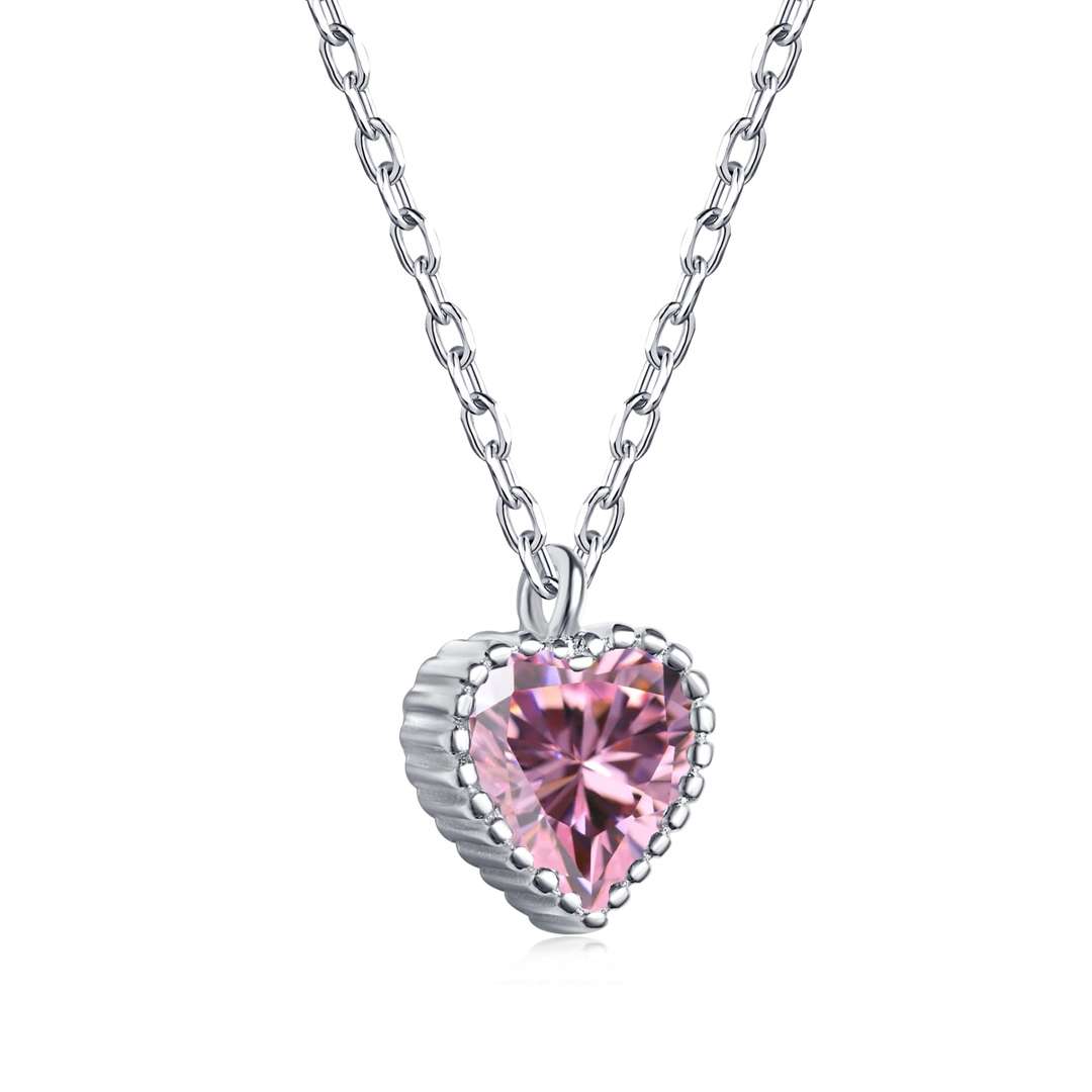 [Lucky Jewelry]Ornate Heart Shape Necklace