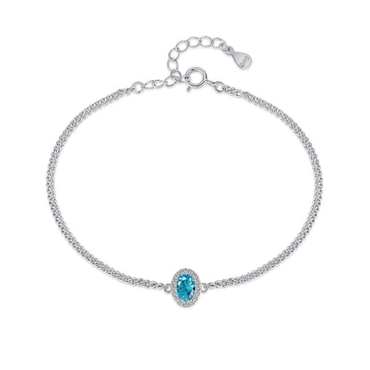 [Lucky Jewelry]Exquisite Oval Shape Bracelet