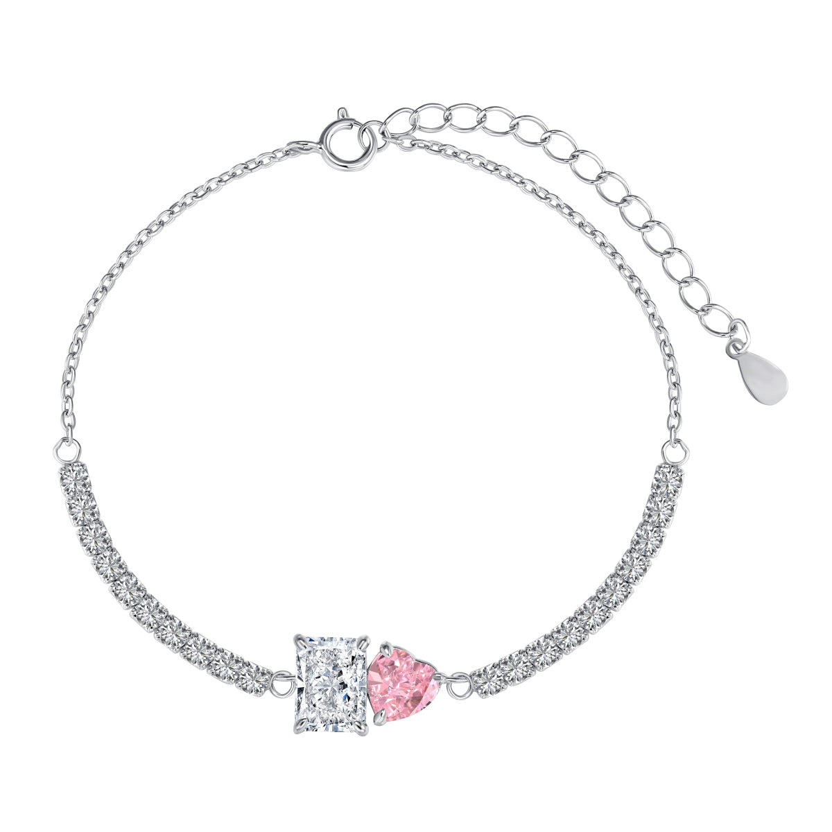 [Lucky Jewelry]Dazzling Unique Multi Shape Lover Bracelet