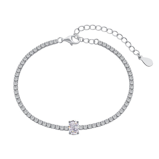 [Lucky Jewelry]0.75 Carat Exquisite Oval Cut Daily Bracelet
