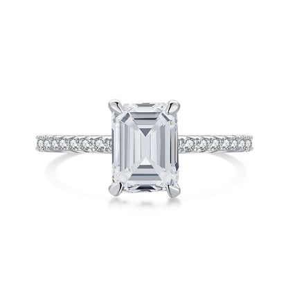[Lucky Jewelry]2.0 Carat Scintillating Ornate Radiant Cut Party Ring
