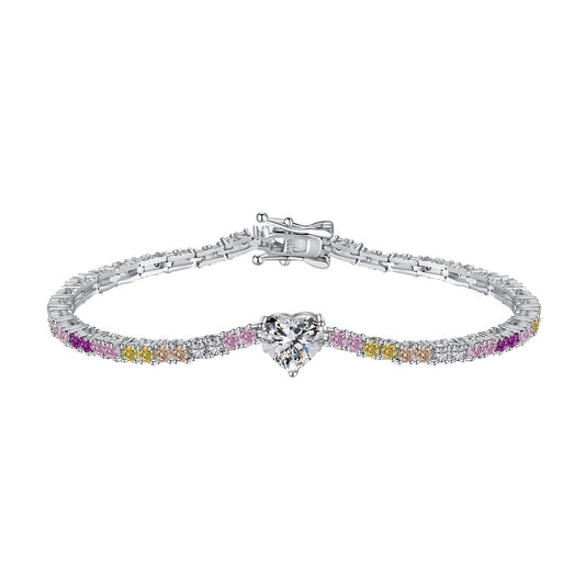 [Lucky Jewelry]Delicate Romantic Heart Shape Lover Bracelet