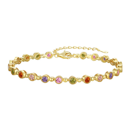 [Lucky Jewelry]Luckyling Exquisite Round Cut Party Bracelet