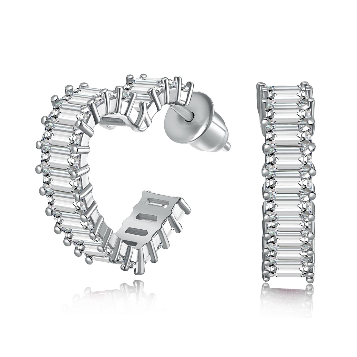 [Lucky Jewelry]Radiant Heart Cutout Earrings