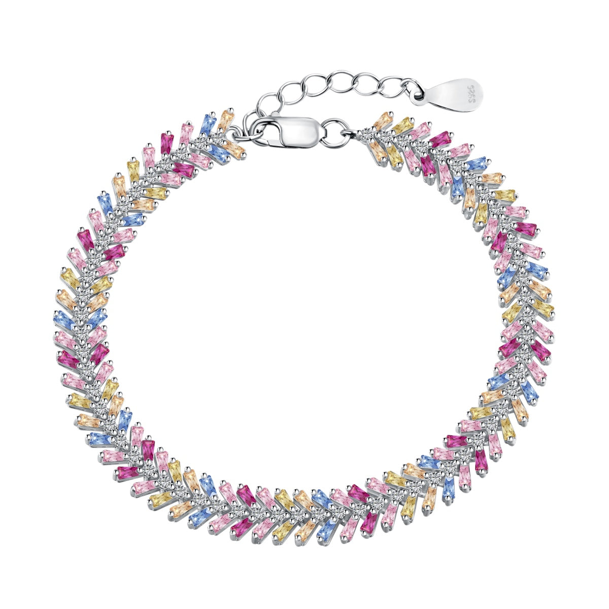 [Lucky Jewelry]Dainty Radiant Emerald Cut Daily Bracelet