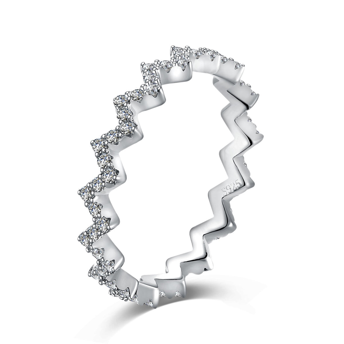 [Lucky Jewelry]Delicate Enchanting Wave Shape Daily Ring