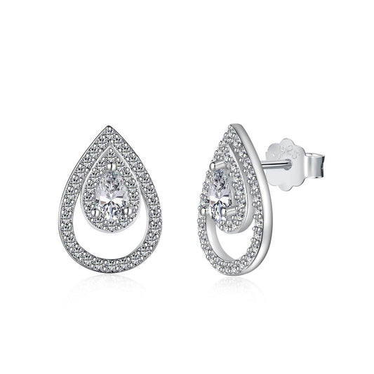 [Lucky Jewelry]Luckyling Delicate Water Drop Shape Daily Earrings