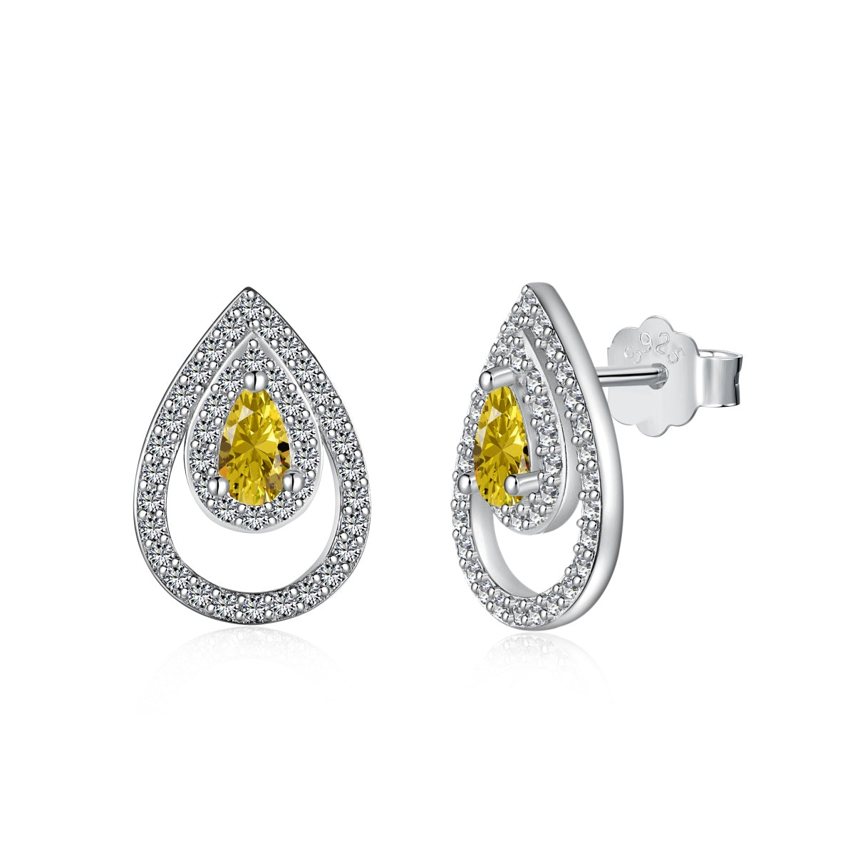 [Lucky Jewelry]Luckyling Delicate Water Drop Shape Daily Earrings