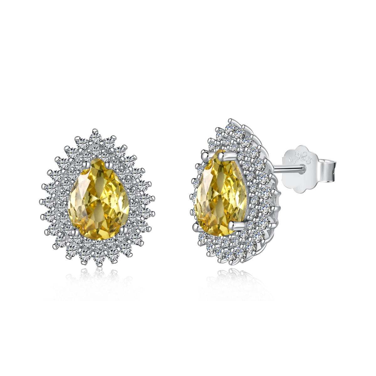 [Lucky Jewelry]Delicate Gorgeous Pear Cut Daily Earrings