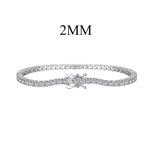 [Lucky Jewelry]Dazzling Exquisite Round Cut Daily Bracelet