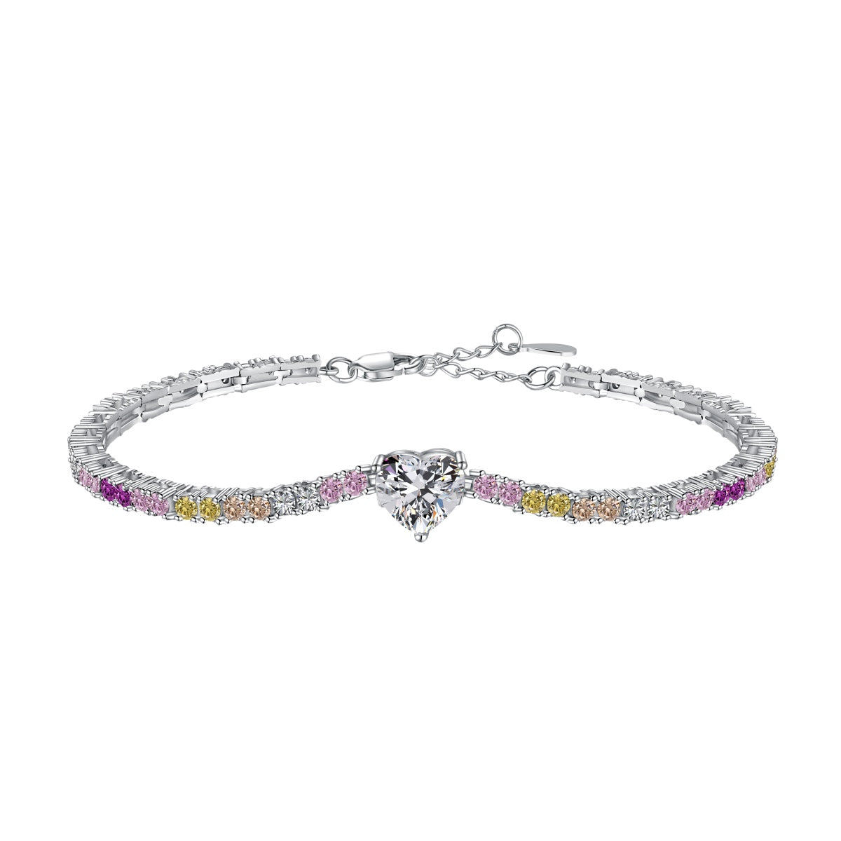 [Lucky Jewelry]Delicate Romantic Heart Shape Lover Bracelet