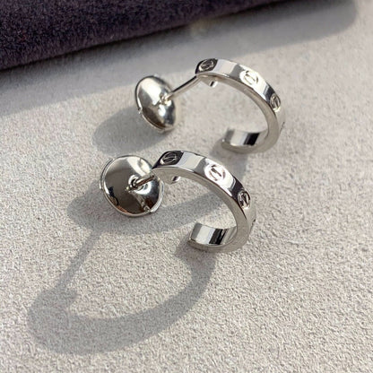 [⭐Seralia]LOVE EARRINGS 2.65MM SILVER