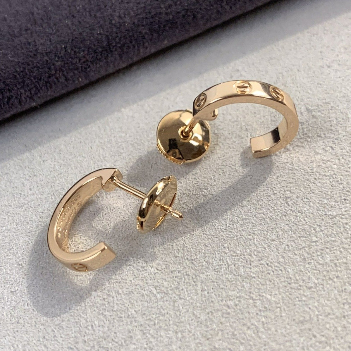 [⭐Seralia]LOVE EARRINGS 2.65MM PINK GOLD