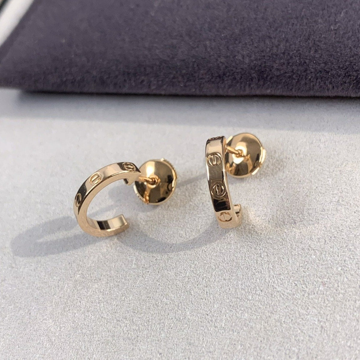 [⭐Seralia]LOVE EARRINGS 2.65MM PINK GOLD