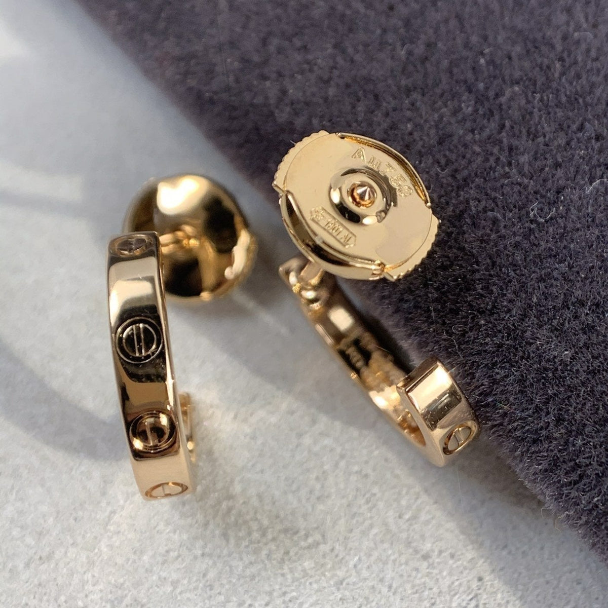[⭐Seralia]LOVE EARRINGS 2.65MM PINK GOLD