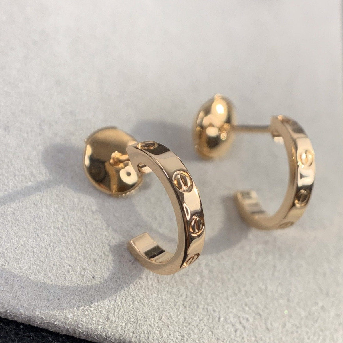 [⭐Seralia]LOVE EARRINGS 2.65MM PINK GOLD