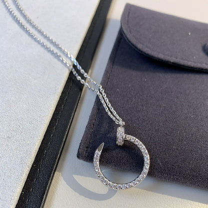 [⭐Seralia]JUSTE NECKLACE SILVER DIAMONDS