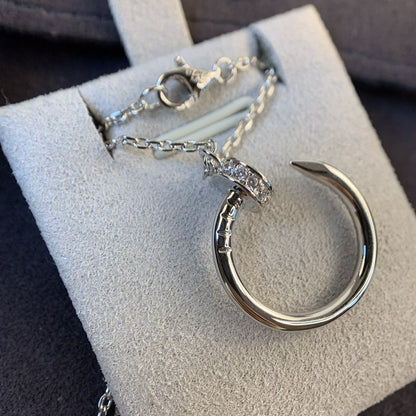 [⭐Seralia]JUSTE NECKLACE SILVER DIAMONDS