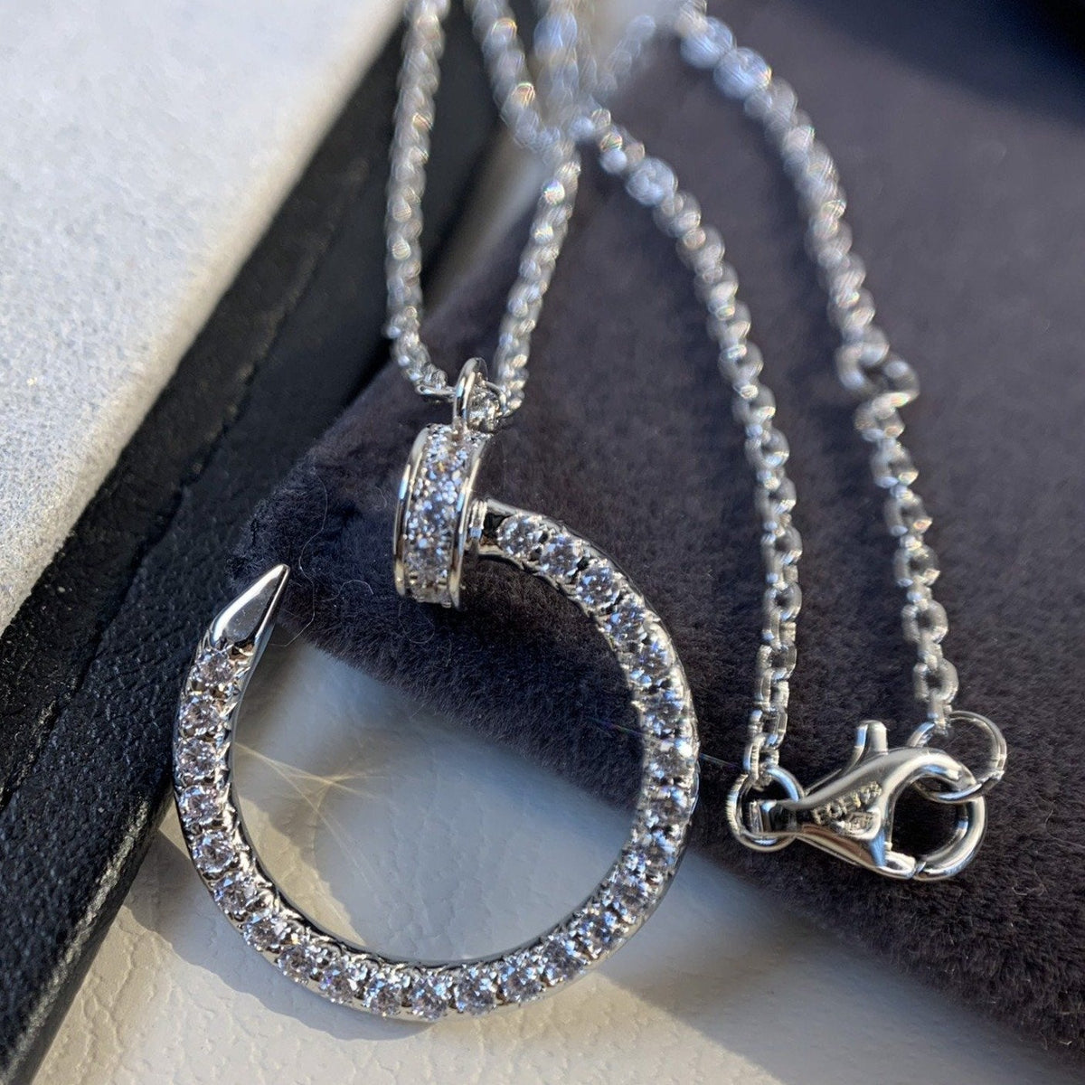 [⭐Seralia]JUSTE NECKLACE SILVER DIAMONDS