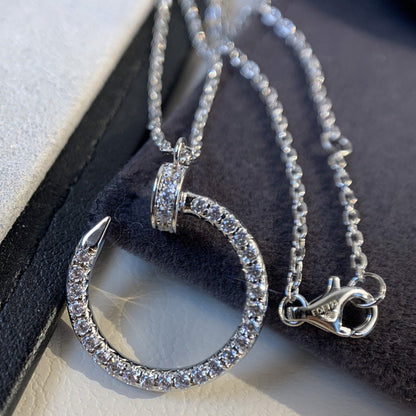 [⭐Seralia]JUSTE NECKLACE SILVER DIAMONDS