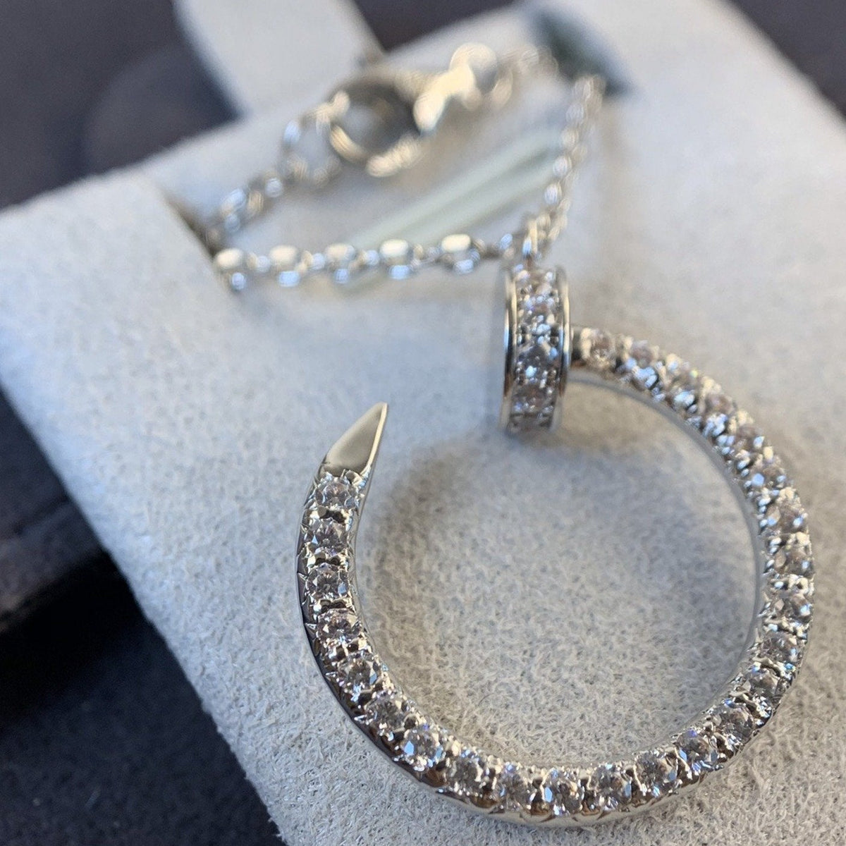 [⭐Seralia]JUSTE NECKLACE SILVER DIAMONDS