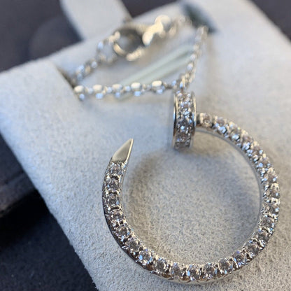 [⭐Seralia]JUSTE NECKLACE SILVER DIAMONDS