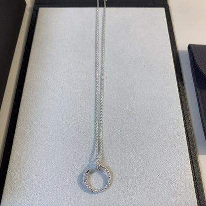 [⭐Seralia]JUSTE NECKLACE SILVER DIAMONDS