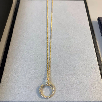 [⭐Seralia]JUSTE NECKLACE GOLD DIAMONDS