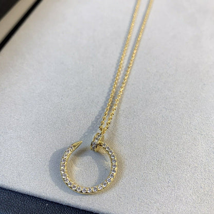 [⭐Seralia]JUSTE NECKLACE GOLD DIAMONDS
