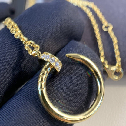 [⭐Seralia]JUSTE NECKLACE GOLD DIAMONDS