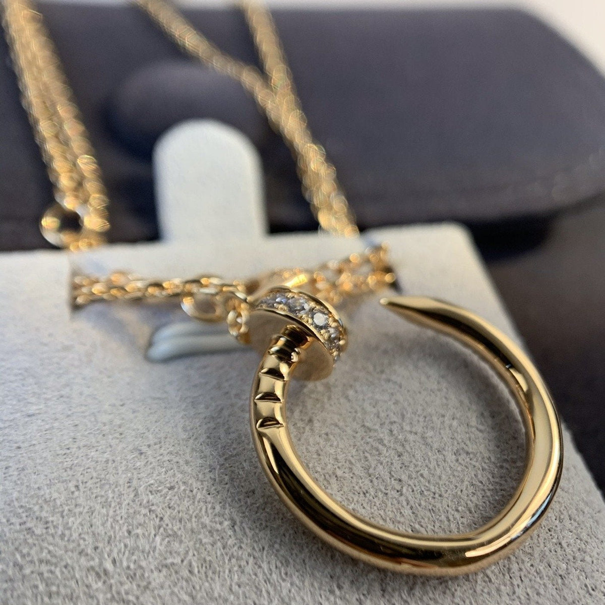 [⭐Seralia]JUSTE NECKLACE PINK GOLD DIAMONDS