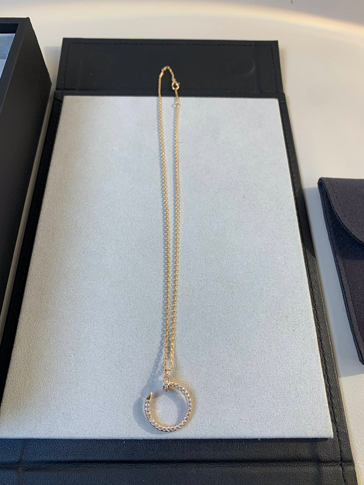 [⭐Seralia]JUSTE NECKLACE PINK GOLD DIAMONDS