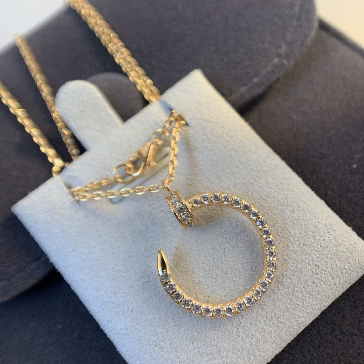 [⭐Seralia]JUSTE NECKLACE PINK GOLD DIAMONDS