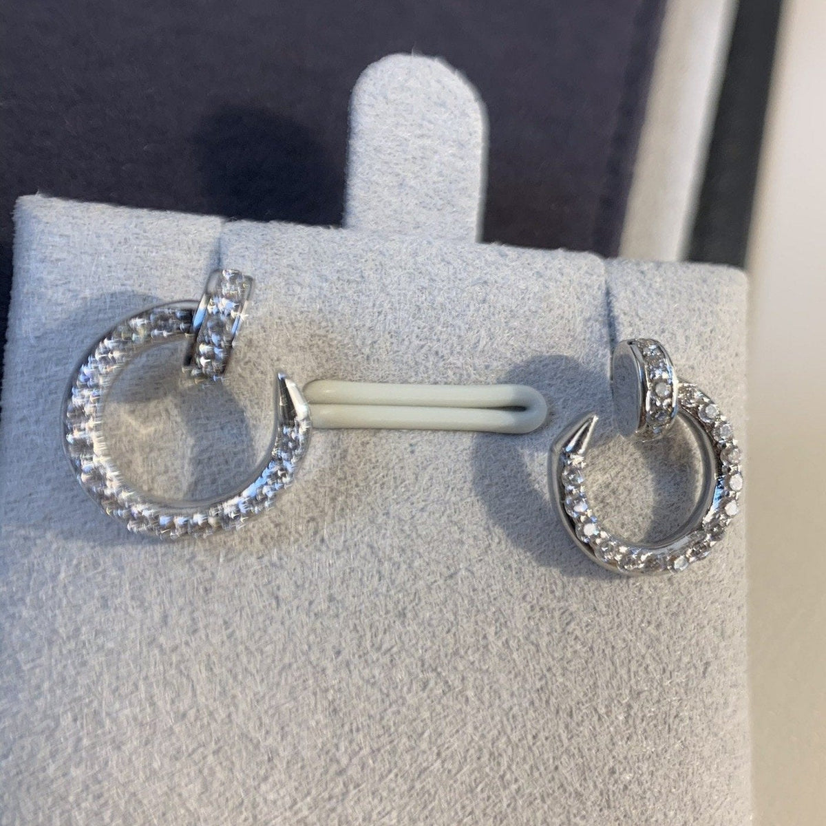 [⭐Seralia]JUSTE EARRINGS SILVER DIAMONDS
