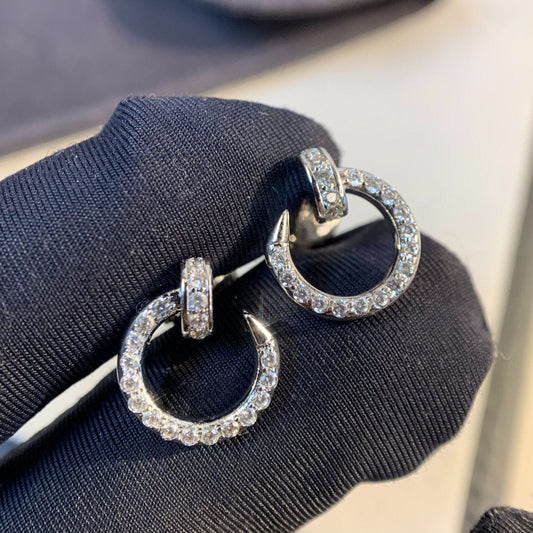 [⭐Seralia]JUSTE EARRINGS SILVER DIAMONDS