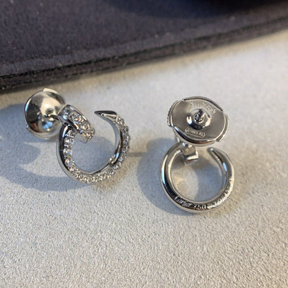 [⭐Seralia]JUSTE EARRINGS SILVER DIAMONDS