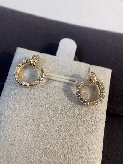 [⭐Seralia]JUSTE EARRINGS GOLD DIAMONDS