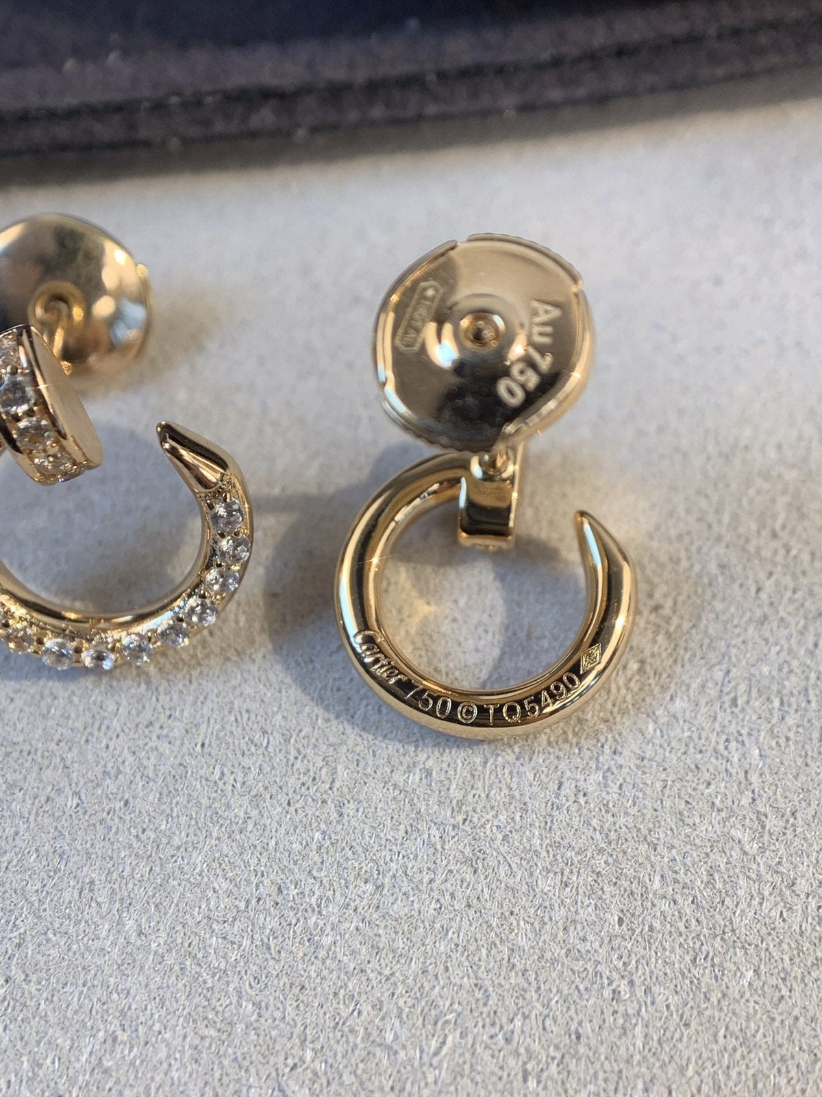 [⭐Seralia]JUSTE EARRINGS GOLD DIAMONDS
