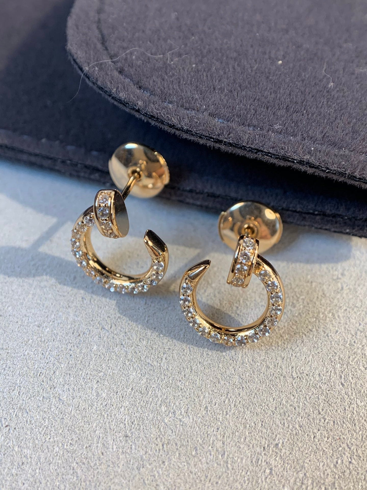 [⭐Seralia]JUSTE EARRINGS GOLD DIAMONDS