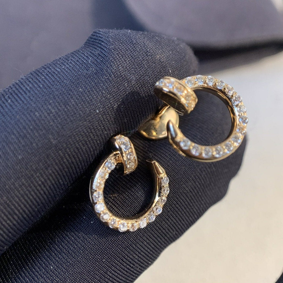 [⭐Seralia]JUSTE EARRINGS GOLD DIAMONDS