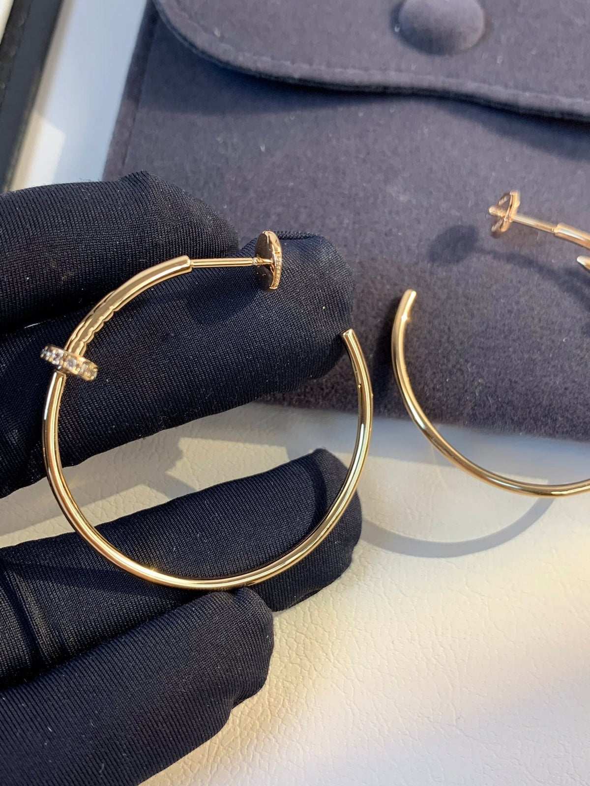 [⭐Seralia]JUSTE EARRINGS GOLD DIAMONDS 1.8MM