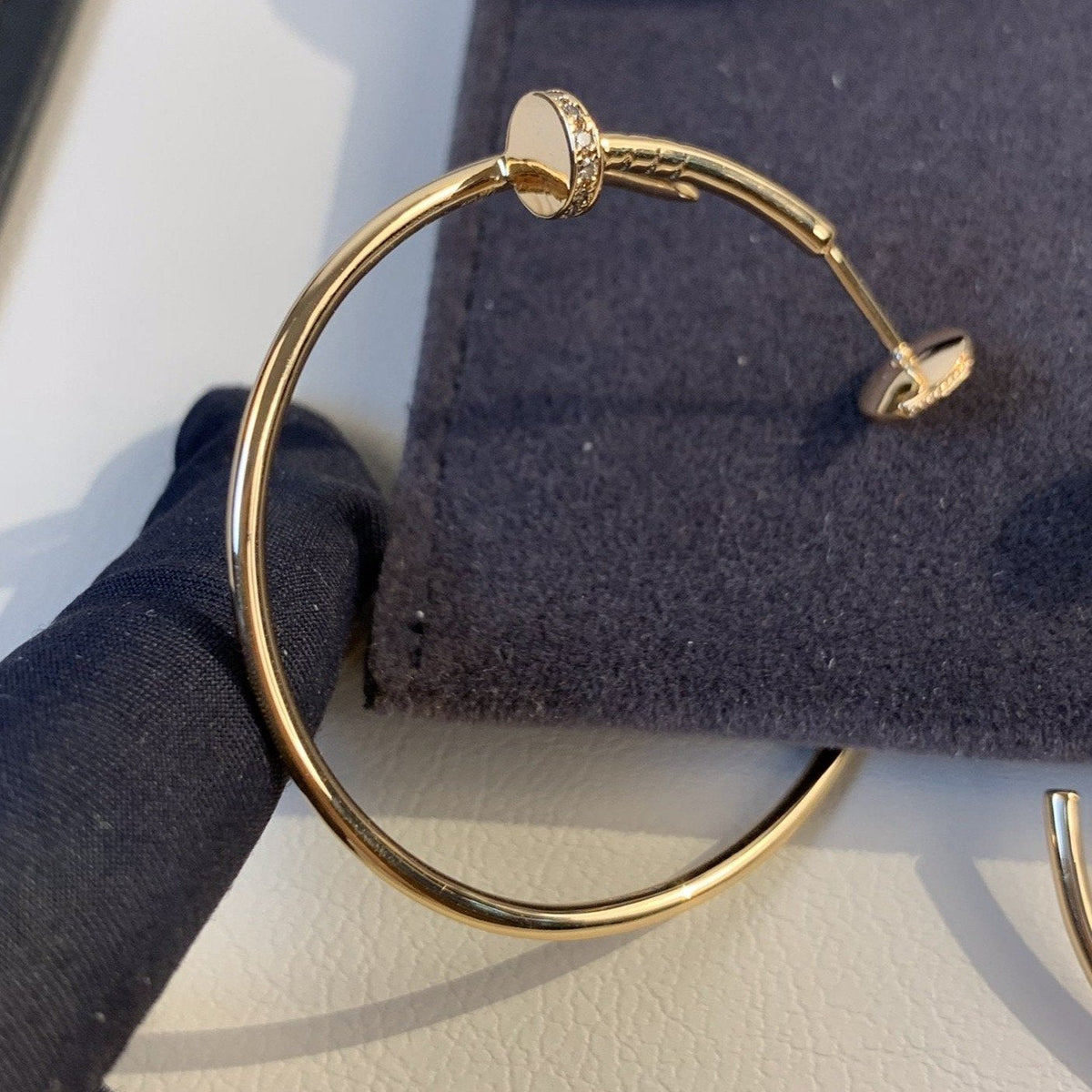 [⭐Seralia]JUSTE EARRINGS GOLD DIAMONDS 1.8MM