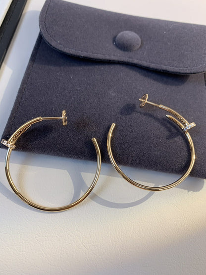 [⭐Seralia]JUSTE EARRINGS GOLD DIAMONDS 1.8MM