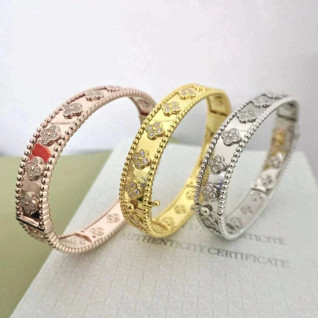 [⭐Seralia]CLOVER BRACELET 8MM DIAMONDS