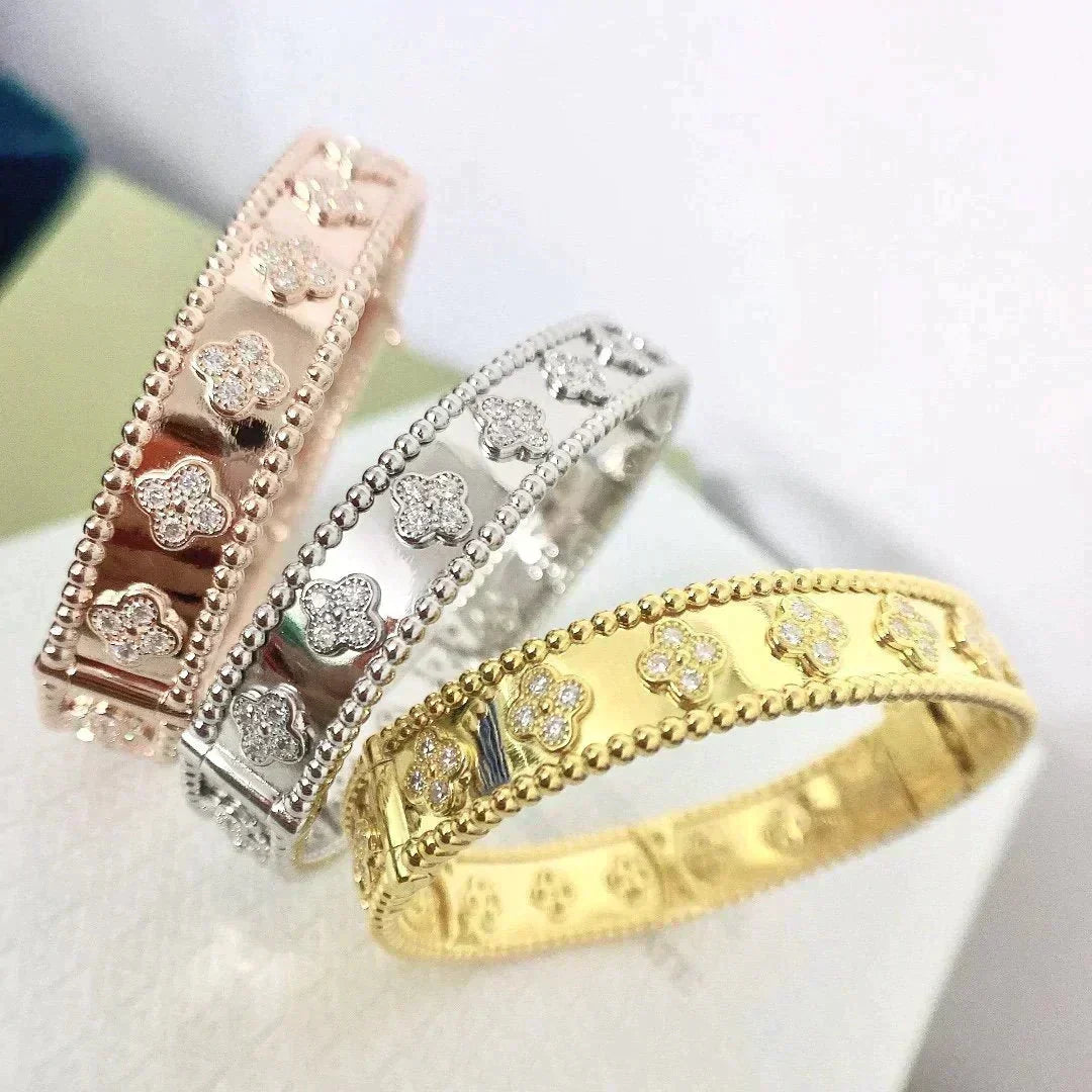 [⭐Seralia]CLOVER BRACELET 8MM DIAMONDS