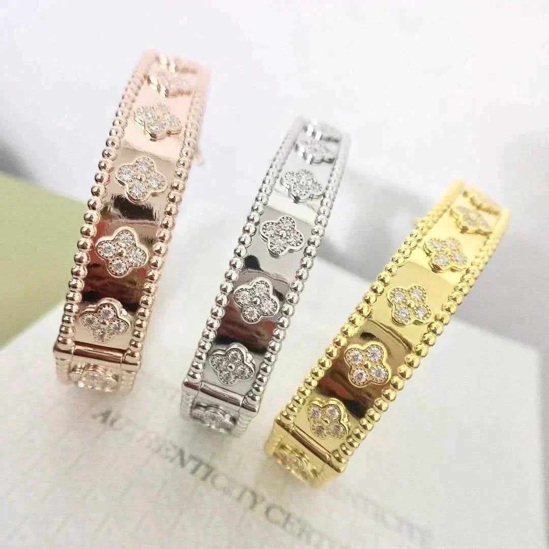 [⭐Seralia]CLOVER BRACELET 8MM DIAMONDS