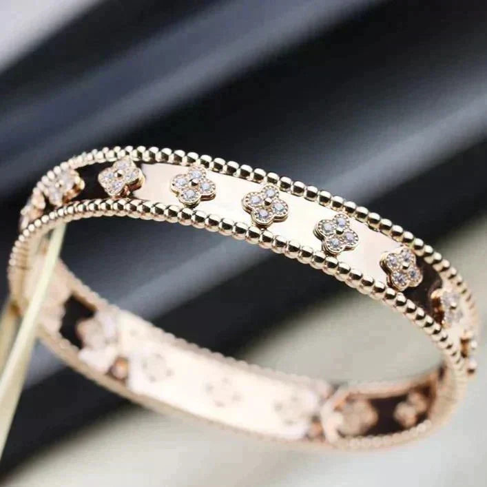 [⭐Seralia]CLOVER BRACELET 8MM DIAMONDS