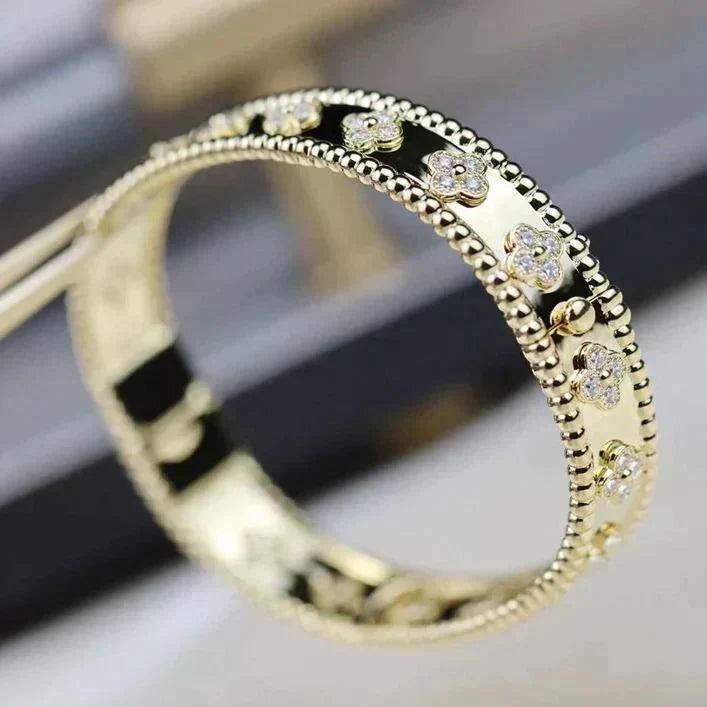 [⭐Seralia]CLOVER BRACELET 8MM DIAMONDS