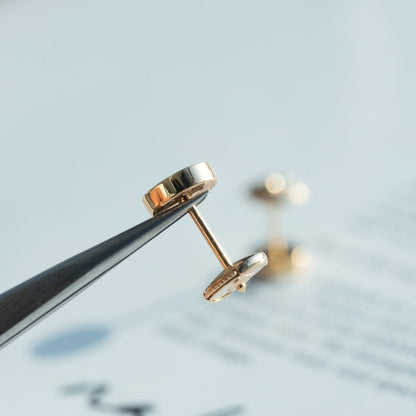 [⭐Seralia]LOVE EARRINGS PINK GOLD 10MM