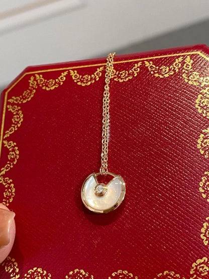 [⭐Seralia]AMULETTE ROSE GOLD MOP NECKLACE